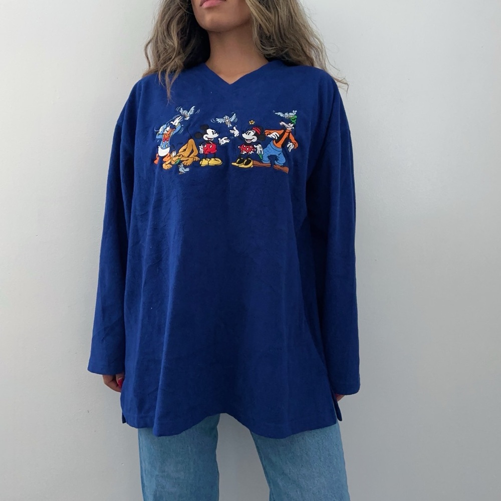 Disney Character embroidered fleece Sweatshirt